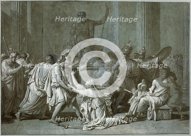 Cléombrote and Léonidas, c. 1795. Creator: Francois-Xavier Fabre.