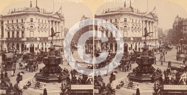In the Heart of Modern Babylon, Piccadilly Circus, London, England, 1850s-1910s. Creator: Strohmeyer & Wyman.