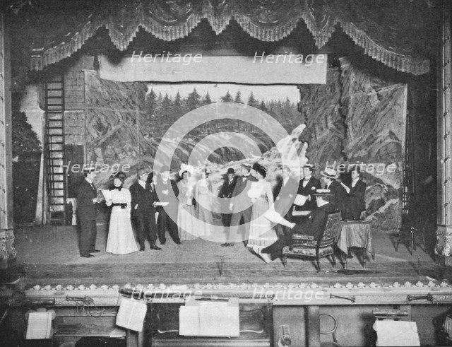 Rehearsing a play in ordinary dress, London, c1901 (1901). Artist: Unknown.