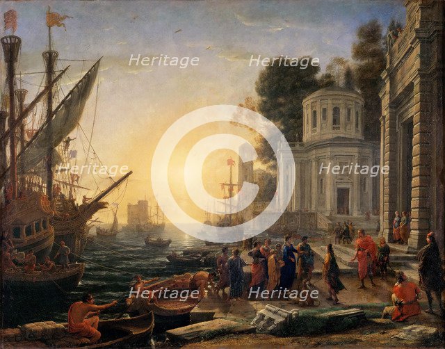 The Disembarkation of Cleopatra at Tarsus. Artist: Lorrain, Claude (1600-1682)