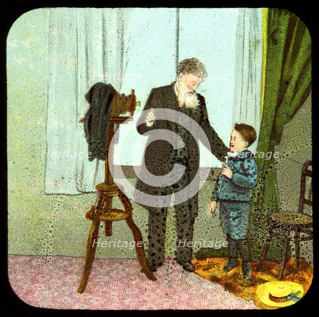 Photographer and child, c19th century. Artist: Unknown