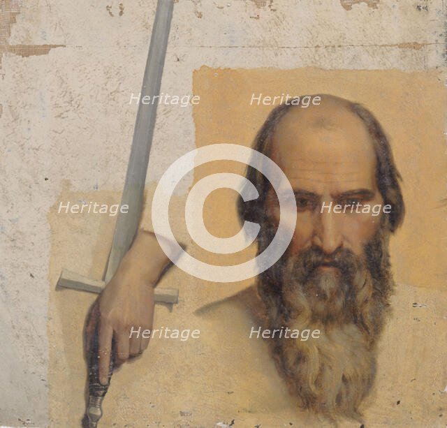 Sketch for the interior of the church of Notre-Dame-de-Lorette in Paris..., c.1832-1850. Creator: Andre Jacques Victor Orsel.