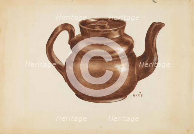 Teapot, c. 1936. Creator: Margaret Stottlemeyer.