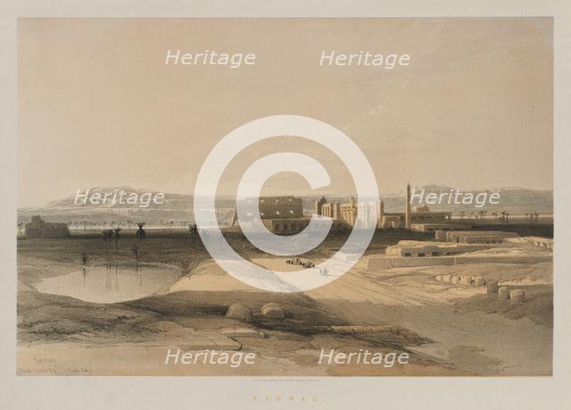 Egypt and Nubia, Volume II: Karnak, 1847. Creator: Louis Haghe (British, 1806-1885); F.G.Moon, 20 Threadneedle Street, London.