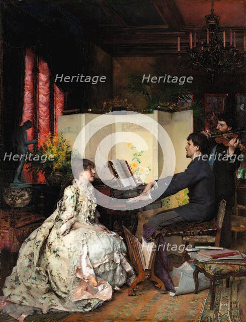 The Duet, 1883. Creator: Dagnan-Bouveret, Pascal Adolphe Jean (1852-1929).