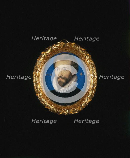 Portrait of the poet John Donne (1572-1631), 1616. Creator: Oliver, Isaac (1556-1617).