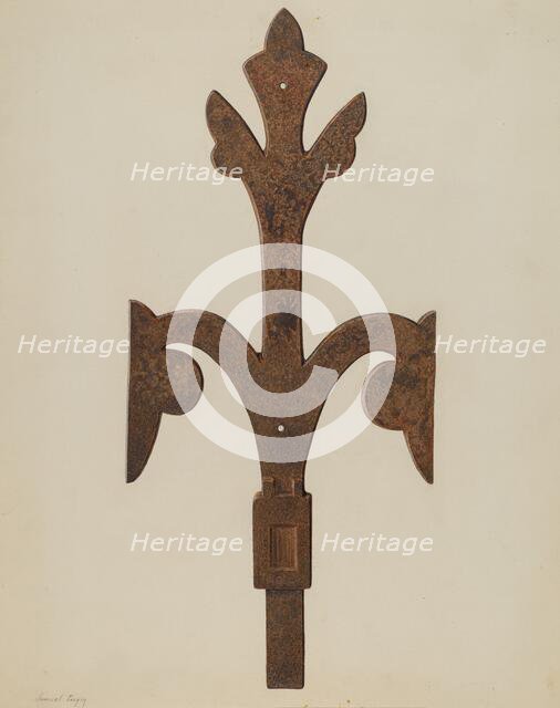 Cast Iron Cresting, c. 1936. Creator: Samuel Faigin.