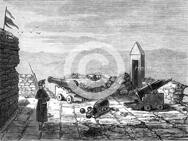 Sketches at Cartagena after the Siege: Fort Atalaya, 1874. Creator: Unknown.