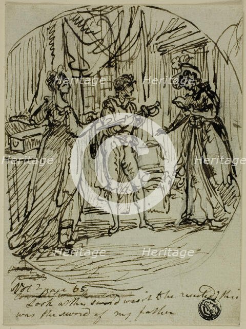 Look at This Sword, Was it to Be Resisted?, from Eleanora: from the Sorrows of Werter, n.d. Creators: Haggitt, William Artaud, Edward Dayes.