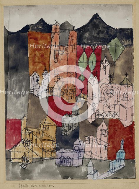 Stadt der Kirchen (City of Churches), 1918. Creator: Klee, Paul (1879-1940).