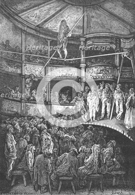 'Blondin at Shoreditch', 1872.  Creator: Gustave Doré.