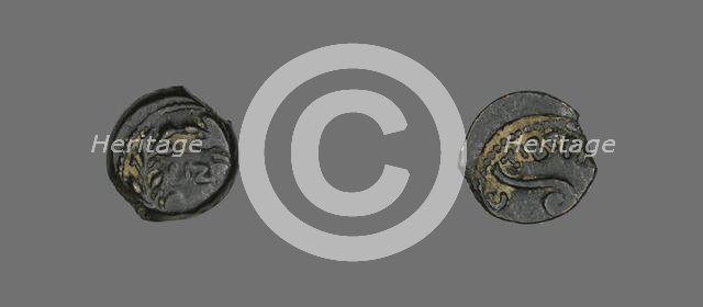 Coin Depicting an Olive Wreath, 30-31, Procurator: Pontius Pilatus (reign of Tiberius). Creator: Unknown.