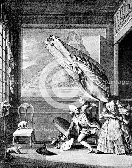 'La Francoise a Londres: The French Lady in London or The Head-dress of the Year 1771.' Artist: Unknown