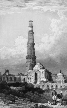 'Cootub Minar, Delhi', 1834. Creator: Samuel Prout.
