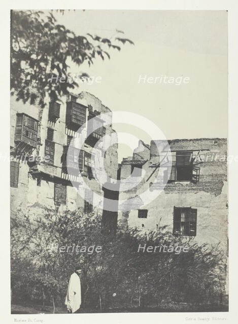Maison et Jardin dans le Quartier Frank, Le Kaire, 1849/51, printed 1852. Creator: Maxime du Camp.