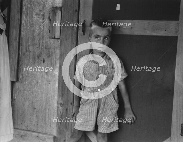 Child of sharecropper family near Cleveland, Mississippi, 1937. Creator: Dorothea Lange.