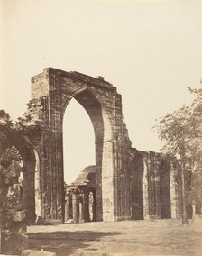 Mahomedan Arch at the Qutub Minar, Delhi, 1858-61. Creator: Unknown.
