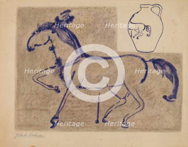 Jug, c. 1937. Creator: Yolande Delasser.