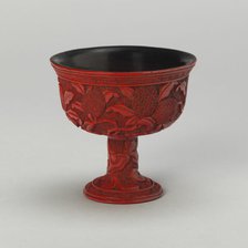 Stem Cup with Leechee and Vines, Ming dynasty (1368-1644), late15th/early 16th century. Creator: Unknown.
