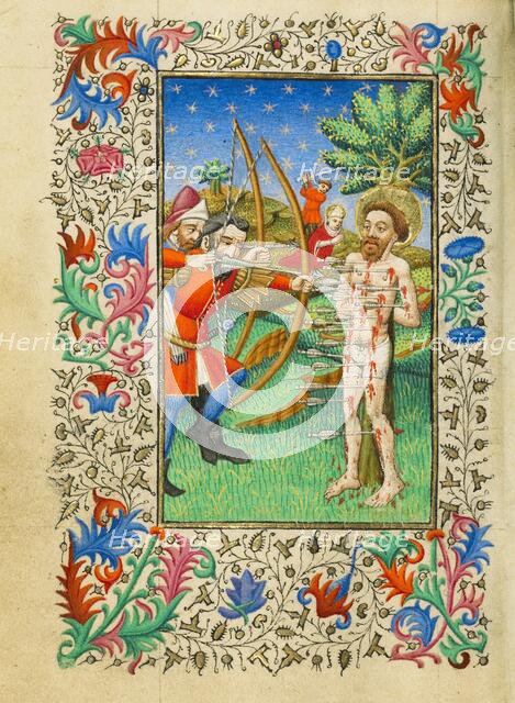 The Martyrdom of Saint Sebastian; Book of Hours, about 1430-1440. Creator: Fastolf Master.