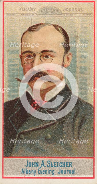 John A. Sleicher, Albany Evening Journal, from the American Editors series (N1) for Allen ..., 1887. Creator: Allen & Ginter.
