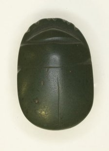 Scarab: Uninscribed, Egypt, Middle Kingdom-Late Period, Dynasties 12-26 (about 1985-525 BCE). Creator: Unknown.