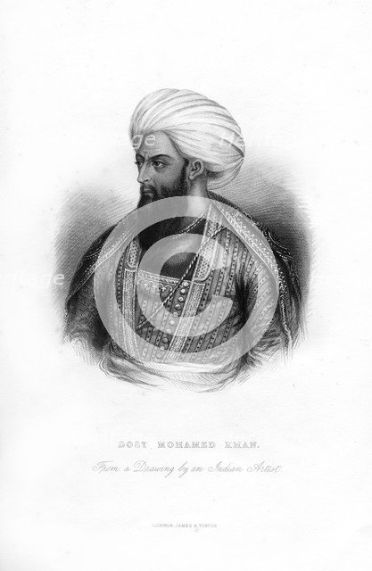Dost Mahommed Khan, ruler of Afghanistan, 19th century. Artist: Unknown