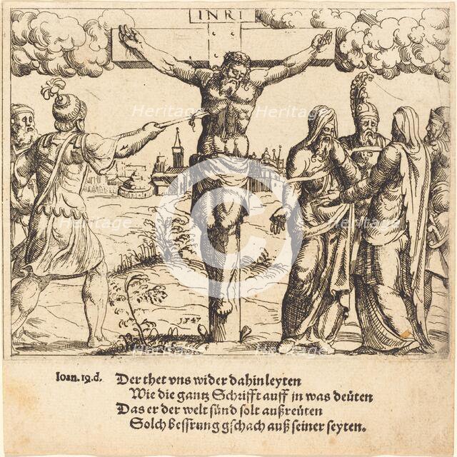 Christ is Pierced with the Lance, 1547. Creator: Augustin Hirschvogel.
