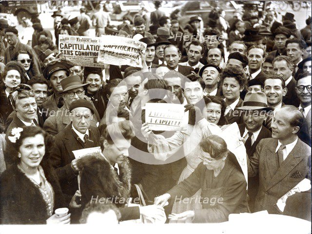 VE day celebrations, Paris, 8 May 1945. Artist: Unknown