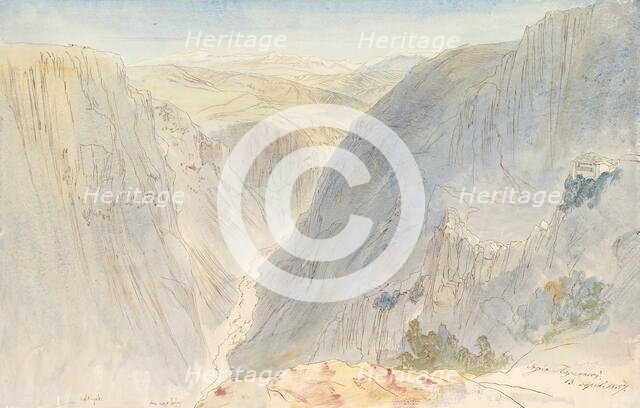 Agia Paraskevi, Epirus, Greece, April 13, 1857. Creator: Edward Lear.