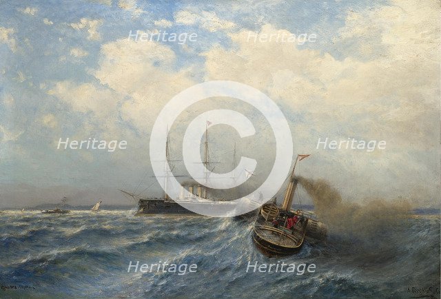 Pilot boarding. Artist: Bogolyubov, Alexei Petrovich (1824-1896)