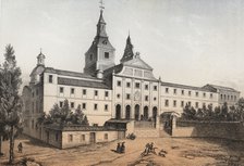 Old Convent and Church of the Augustinian Recollects, built in 1592, engraving 1870.