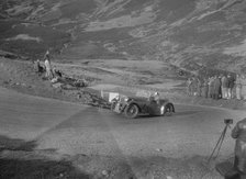 Singer Le Mans 2-seater competing in the RSAC Scottish Rally, Devil's Elbow, Glenshee, 1934. Artist: Bill Brunell.