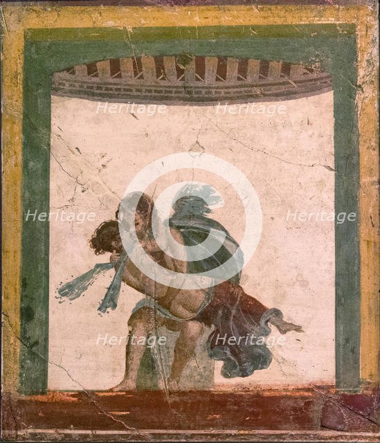 Amor and Psyche, 1st H. 1st cen. AD. Creator: Roman-Pompeian wall painting.
