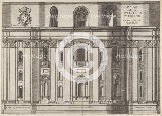 Speculum Romanae Magnificentiae: St. Peter's, 1564. Creator: Vincenzo Luchino.