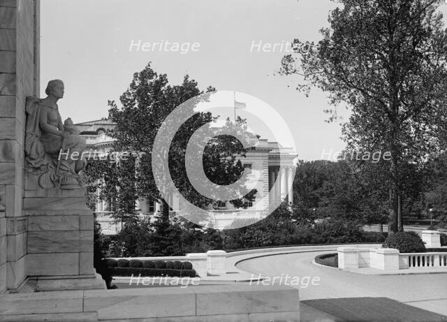 Memorial Continental Hall, National Headquarters of D.A.R. from Steps of Pan American Union, 1917. Creator: Harris & Ewing.