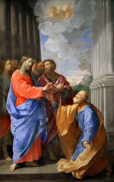 Christ Giving the Keys to Saint Peter, c. 1620. Creator: Reni, Guido (1575-1642).