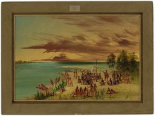 La Salle Claiming Louisiana for France. April 9, 1682, 1847/1848. Creator: George Catlin.