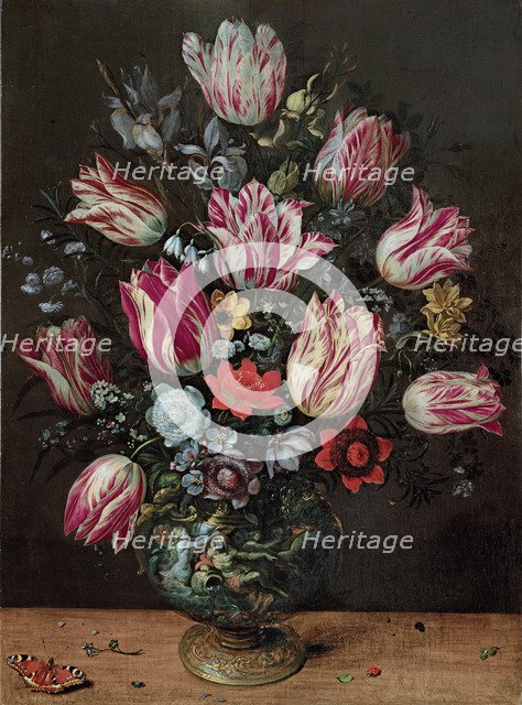 Vase with Tulips, 1620-1625. Artist: Daniels, Andries (ca. 1580-after 1602)