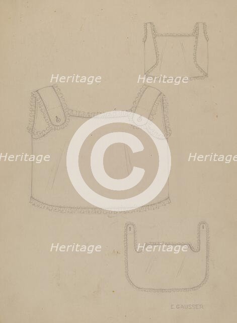 Baby's Bib, 1935/1942. Creator: Eleanor Gausser.