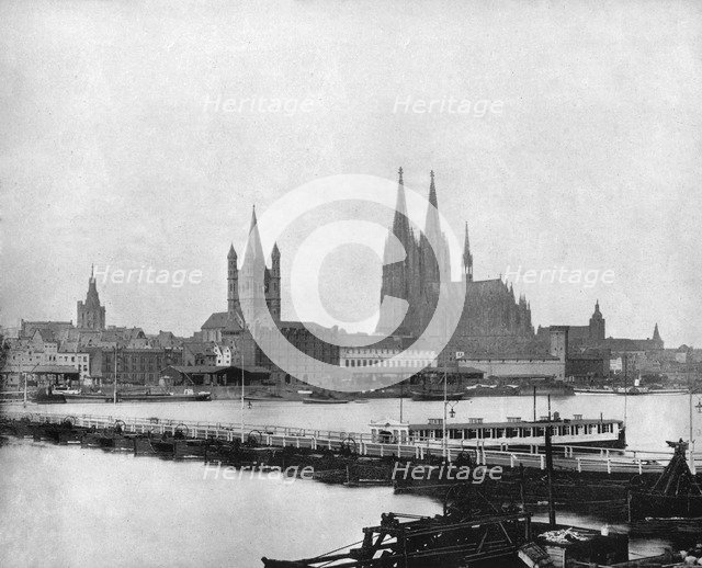 The Rhine at Cologne, Germany, 1893.Artist: John L Stoddard