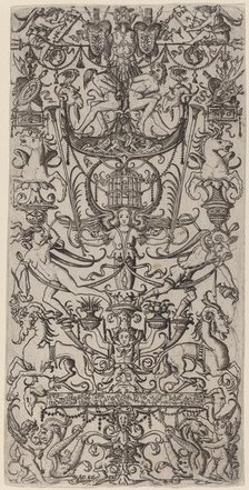 Ornament Panel with a Birdcage, c. 1507. Creator: Nicoletto da Modena.