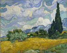 Wheat Field with Cypresses, 1889. Creator: Vincent van Gogh.