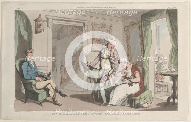 Don Michele Preparing for his Triumphal Expedition, from "Naples and the Campagna ..., June 1, 1815. Creator: Thomas Rowlandson.