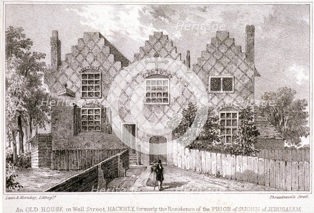 View of a house in Wells Street, Hackney, London, c1830. Artist: Anon