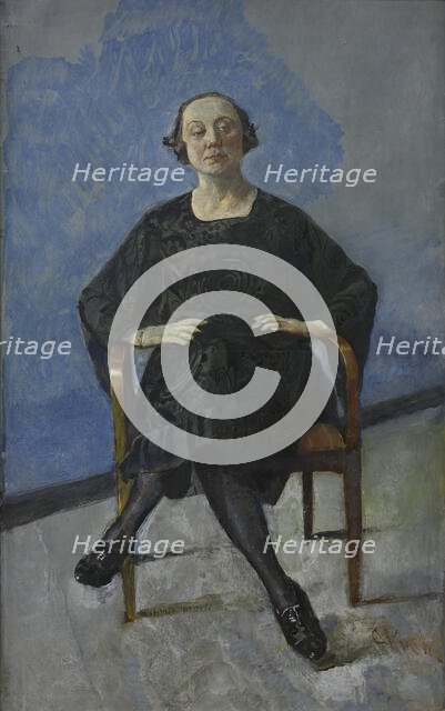 Naima Wifstrand, the Actress, 1922. Creator: Christian Krohg.