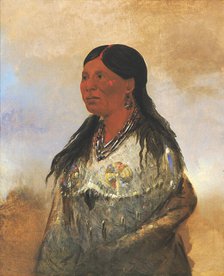 Hón-je-a-pút-o, Wife of Bear-catcher, 1832. Creator: George Catlin.