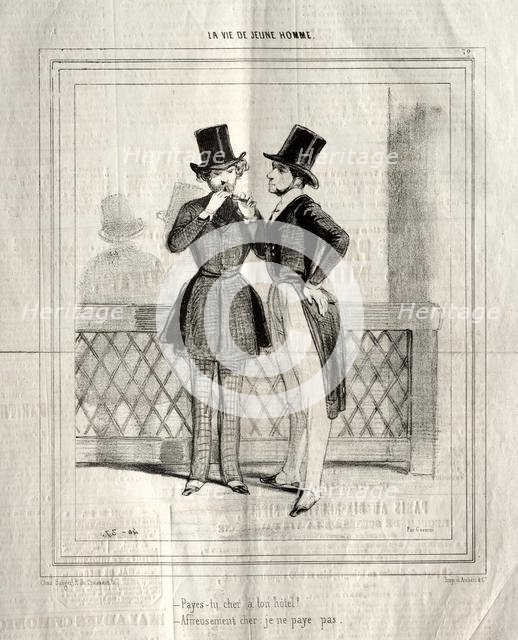 La Vie de Jeune Homme, 1842. Creator: Paul Gavarni (French, 1804-1866).