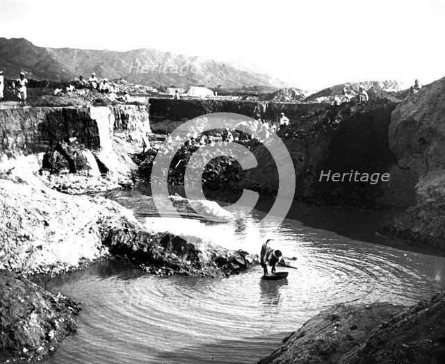 Opencast mine, Korea, 1900. Artist: Unknown