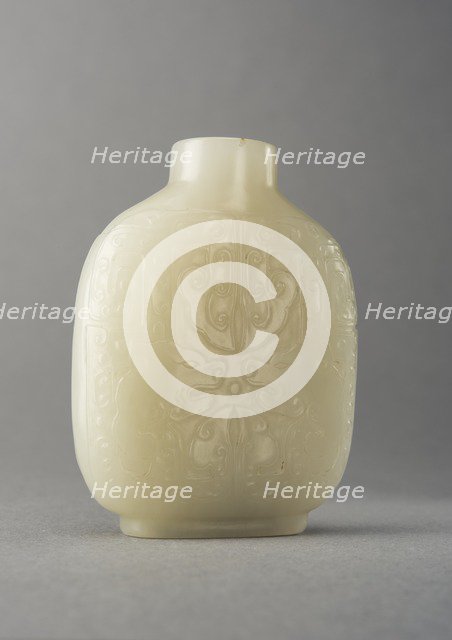 Jade snuff bottle , China, Qing dynasty, 1644-1911. Creator: Unknown.